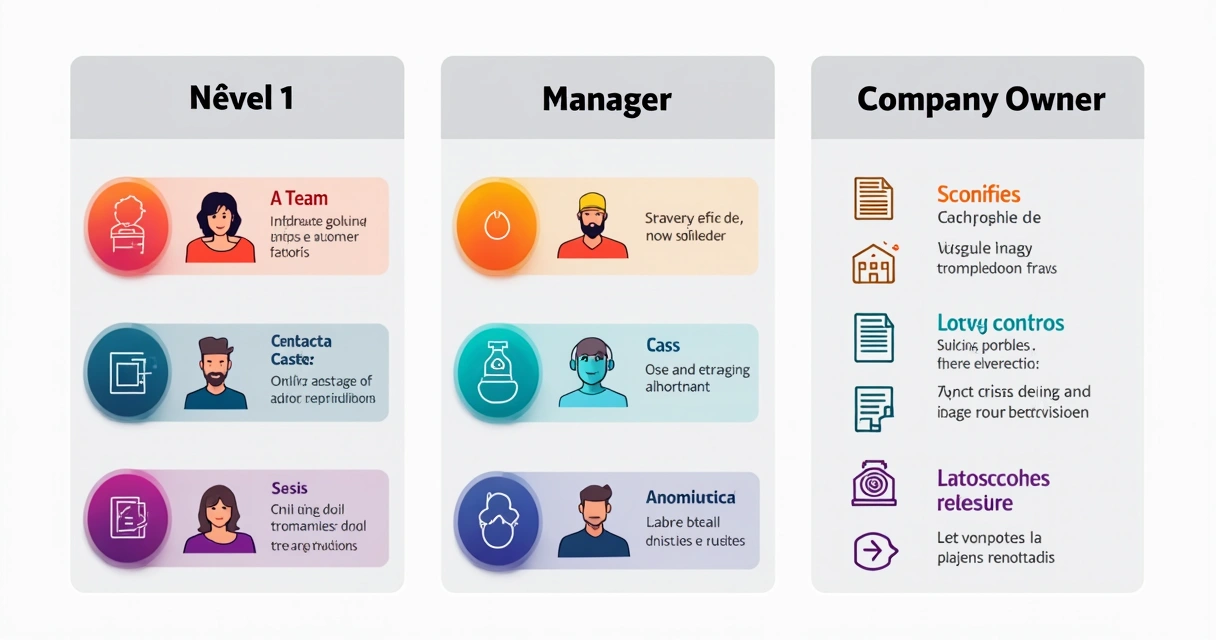 Quadro simples mostrando a matriz de classificação de crises com níveis, exemplos, e responsáveis por cada etapa 