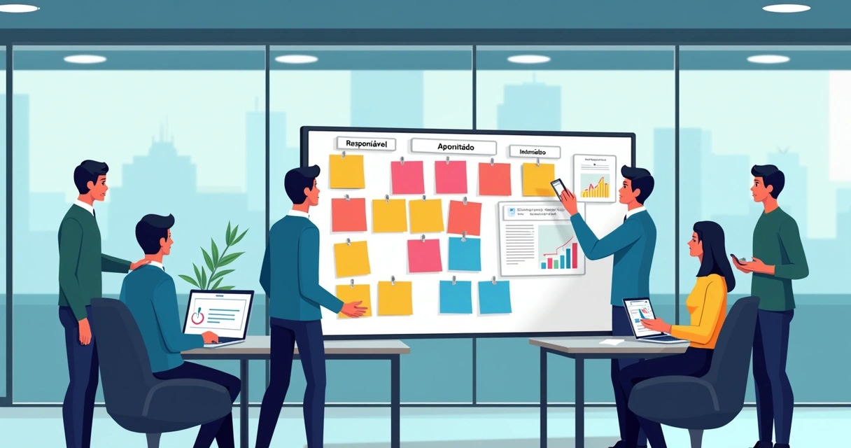 Exemplo visual de matriz RACI aplicada à licitação 