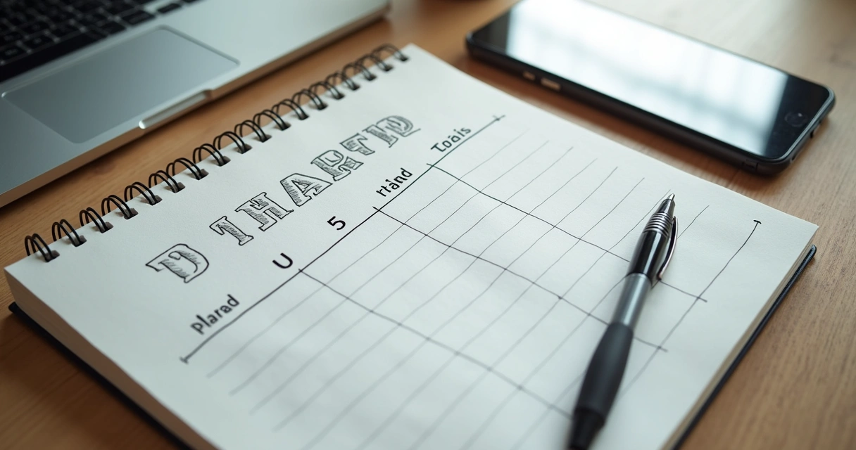 Matriz de avaliação de traços de liderança em caderno 