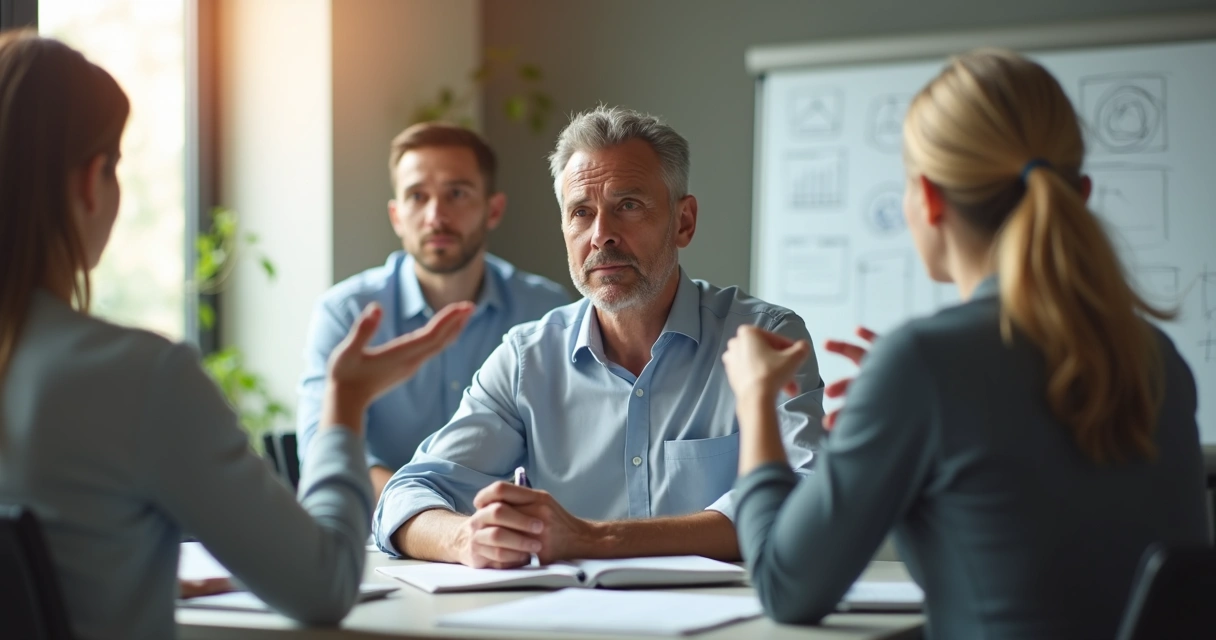 Pessoa calma recebendo feedback em meio a críticas ao redor 