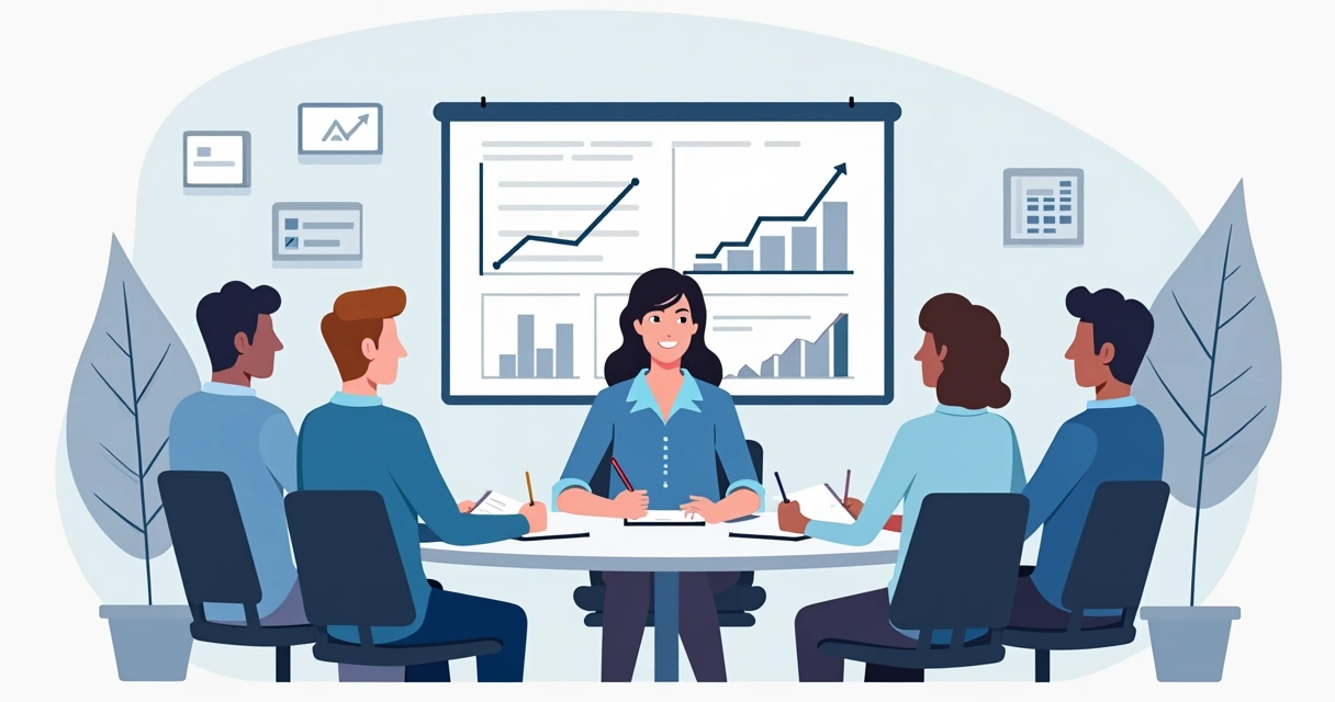 Mediação com facilitador conduzindo diálogo entre colegas de equipe.