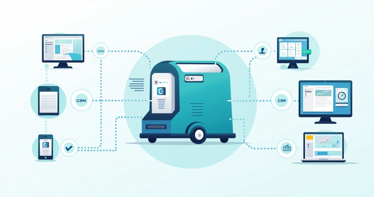 Medical device CPQ software integrated with CRM and ERP systems. 