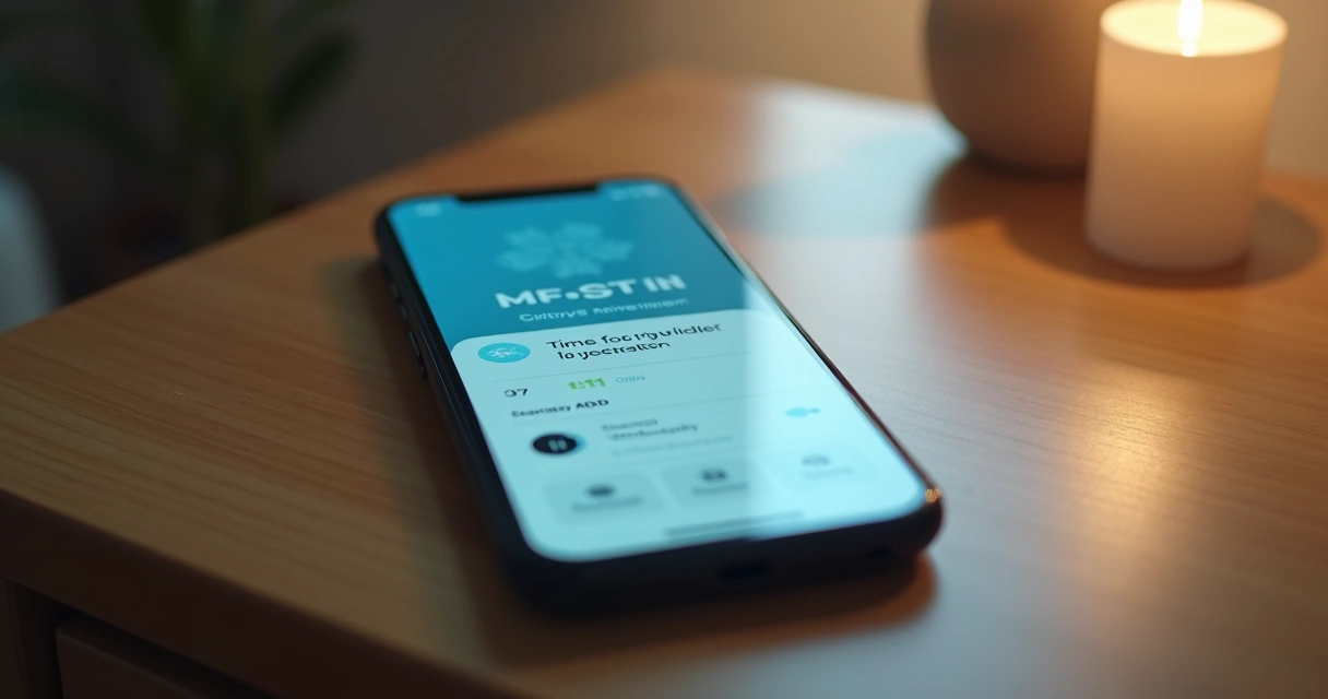 Phone app giving medication injection reminder 