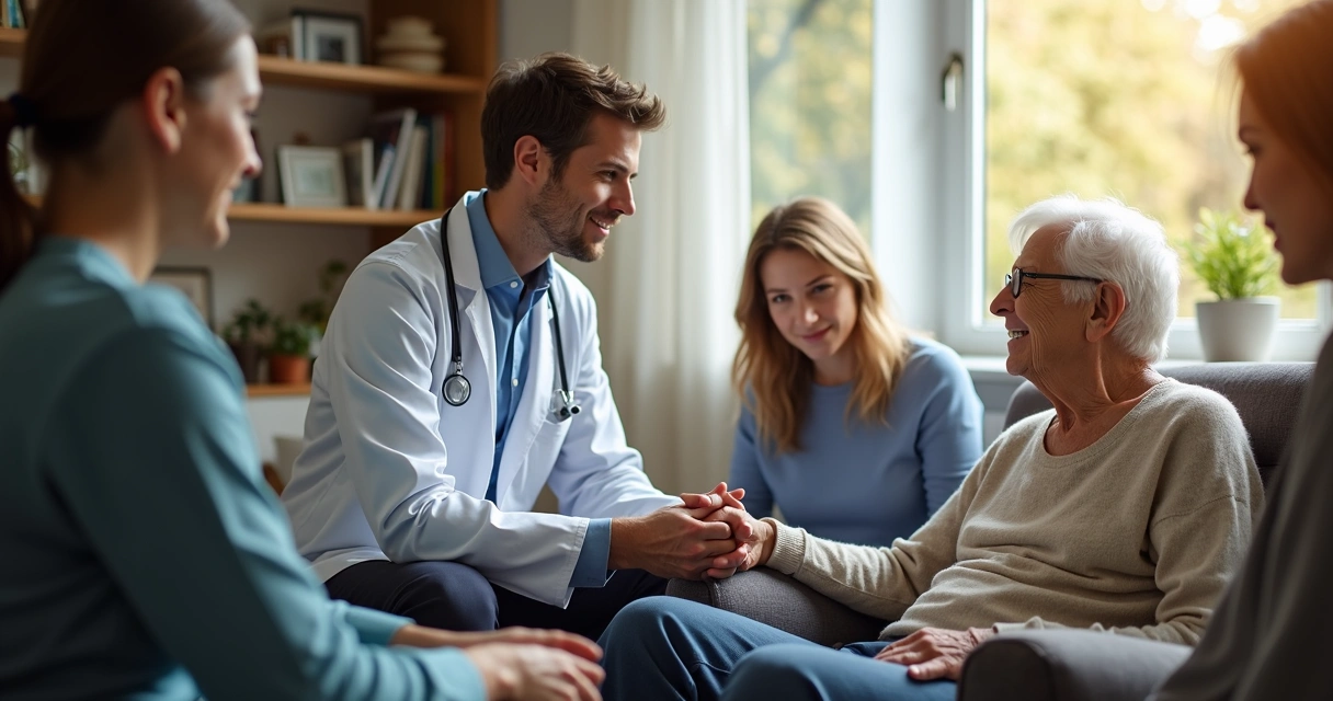 Médico atendendo paciente em casa