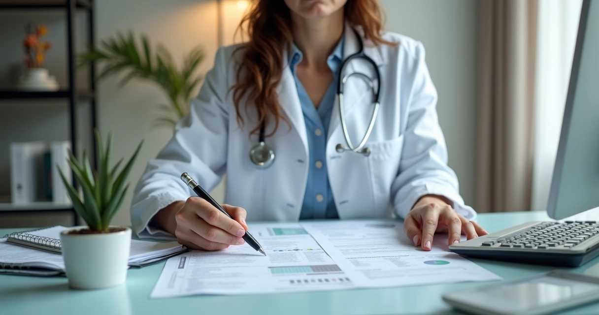 Quanto imposto um autônomo realmente paga? Veja exemplos reais 1 Médico em consultório analisando documentos fiscais