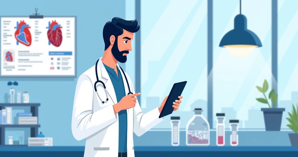 Resposta imune e autoanticorpos na endocardite infecciosa 3 Médico analisando resultados de exames de autoanticorpos em um laboratório