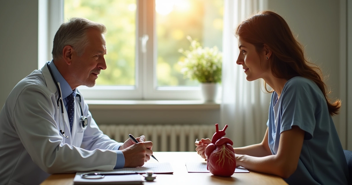Médico e paciente conversando enquanto anotam informações durante a consulta