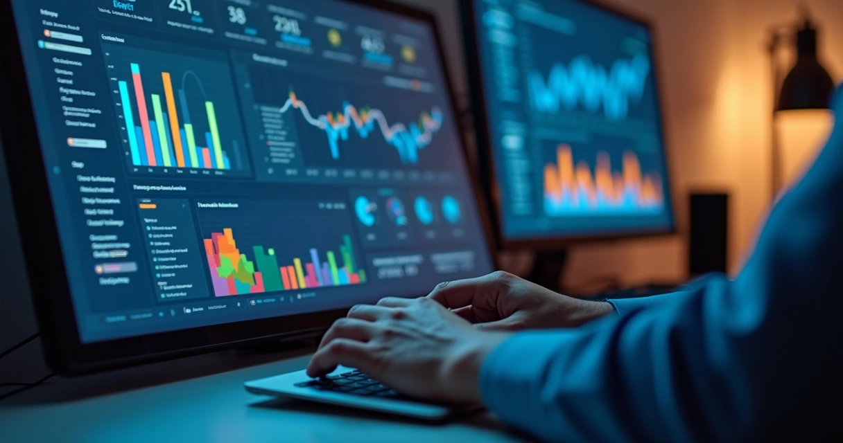 Dashboard com gráficos de taxa de conversão e engajamento 