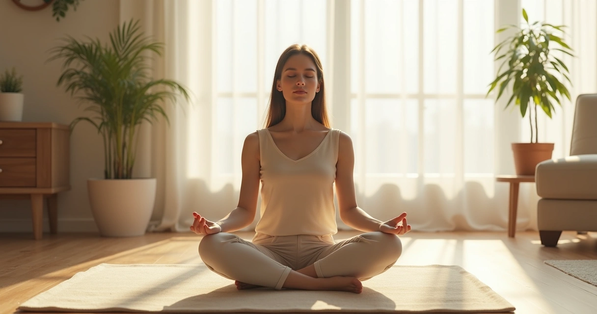 Pessoa sentada em postura de meditação