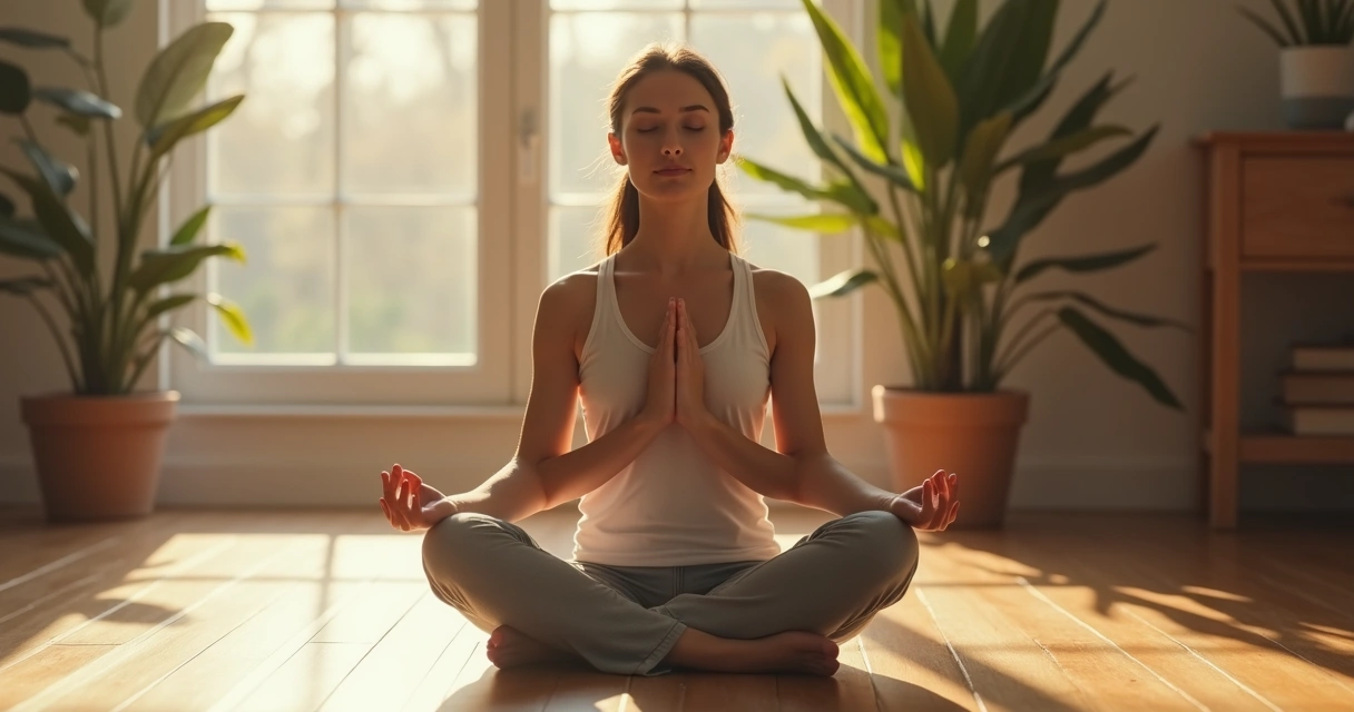 Meditative breathing focused on the breath 