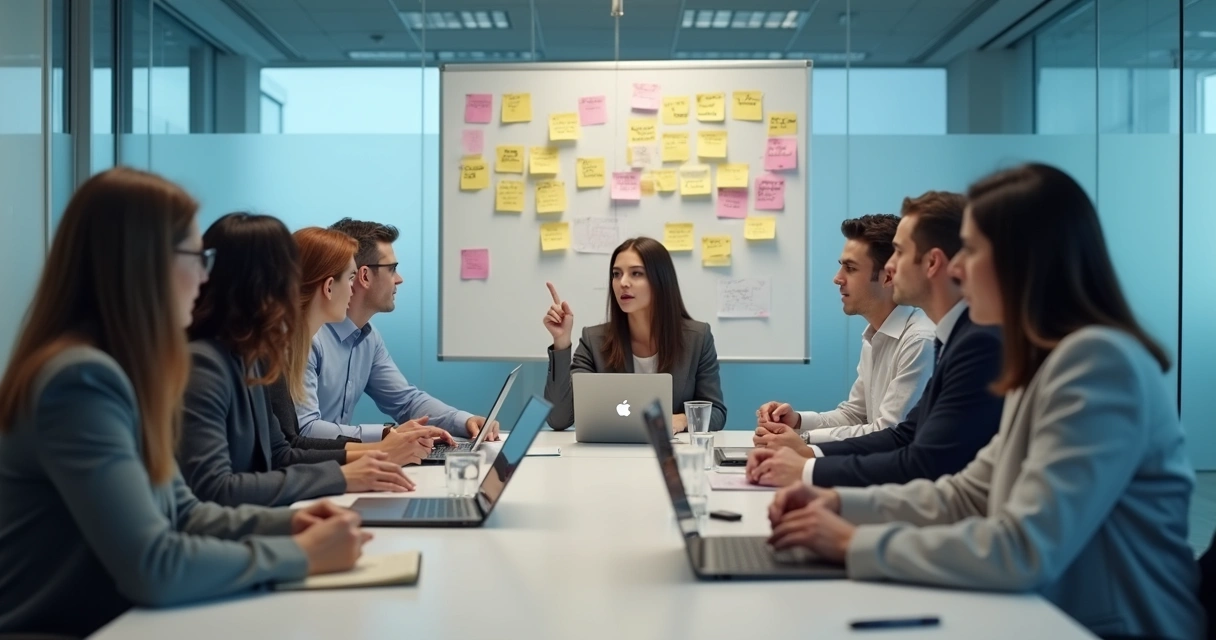 Team meeting with uneven attention and one person left unheard