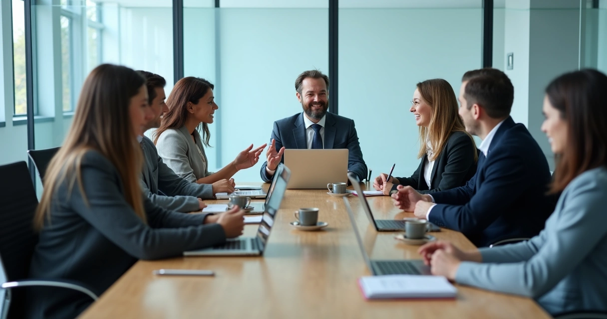 Team meeting with one person being repeatedly interrupted