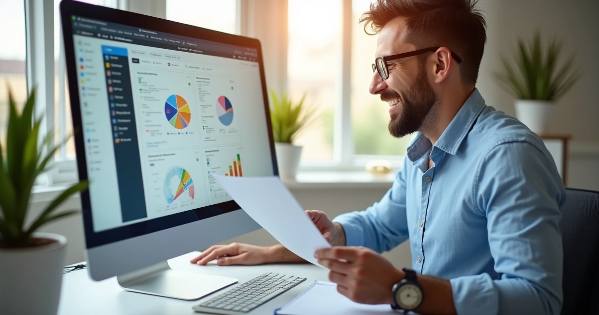 Pessoa olhando tela do computador com portal do MEI aberto