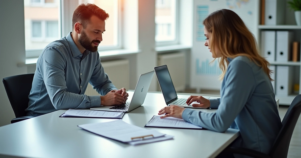 Atendimento consultoria digital em escritório de contabilidade moderno 