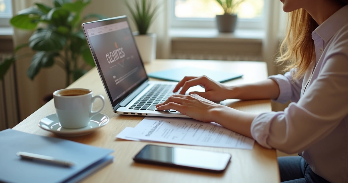 MEI emitindo nota fiscal de serviço em notebook 