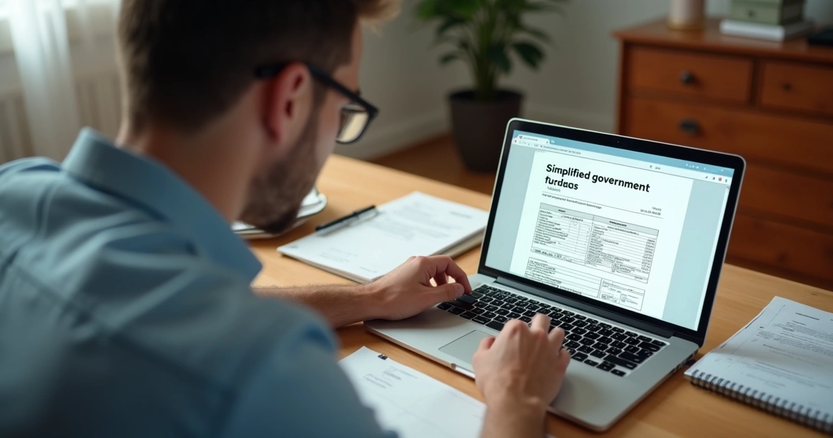 Pessoa preenchendo declaração MEI no computador 