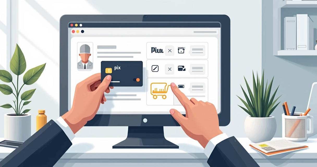 Opções de pagamento digital em checkout online 