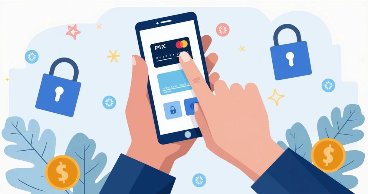 Diferentes meios de pagamento digital na tela de um smartphone 