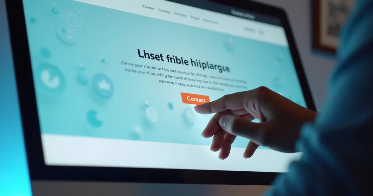 Menu de navegação intuitivo em site moderno 
