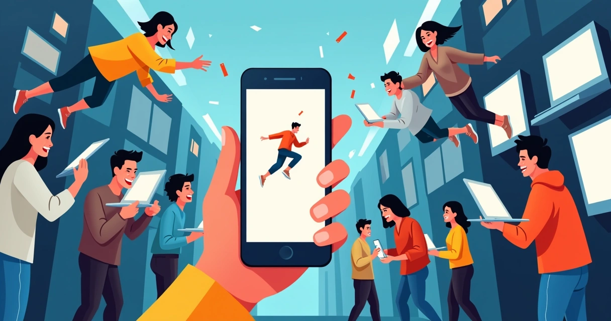 Meme se espalhando em celulares diferentes 