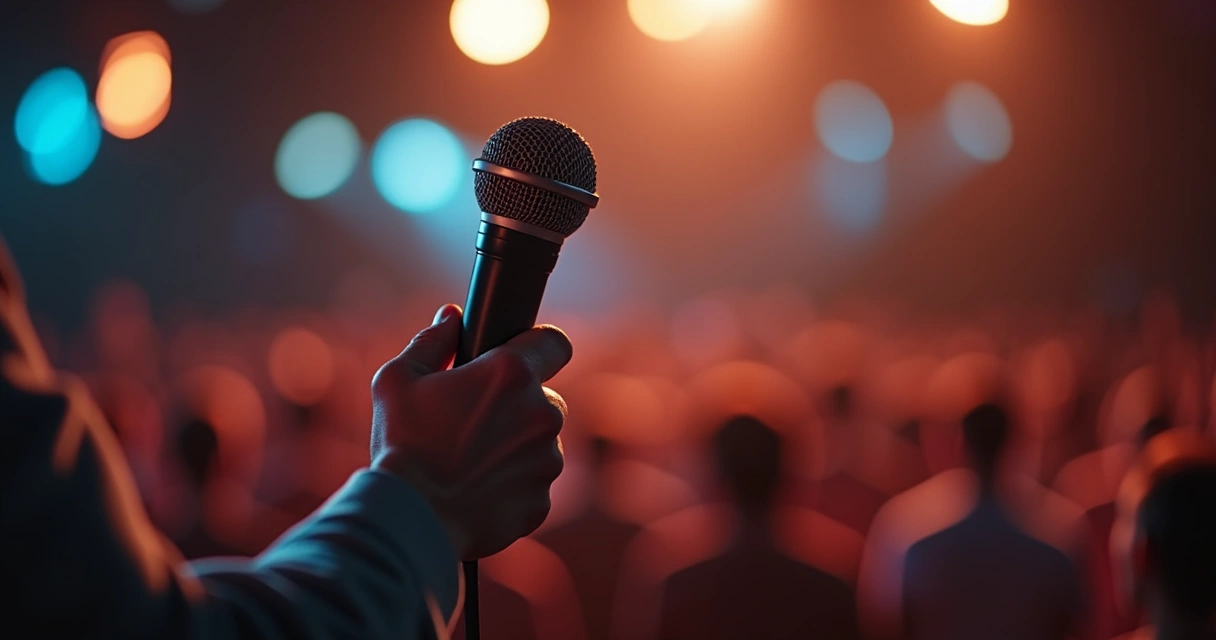 Pessoa se preparando para falar em público com mãos trêmulas