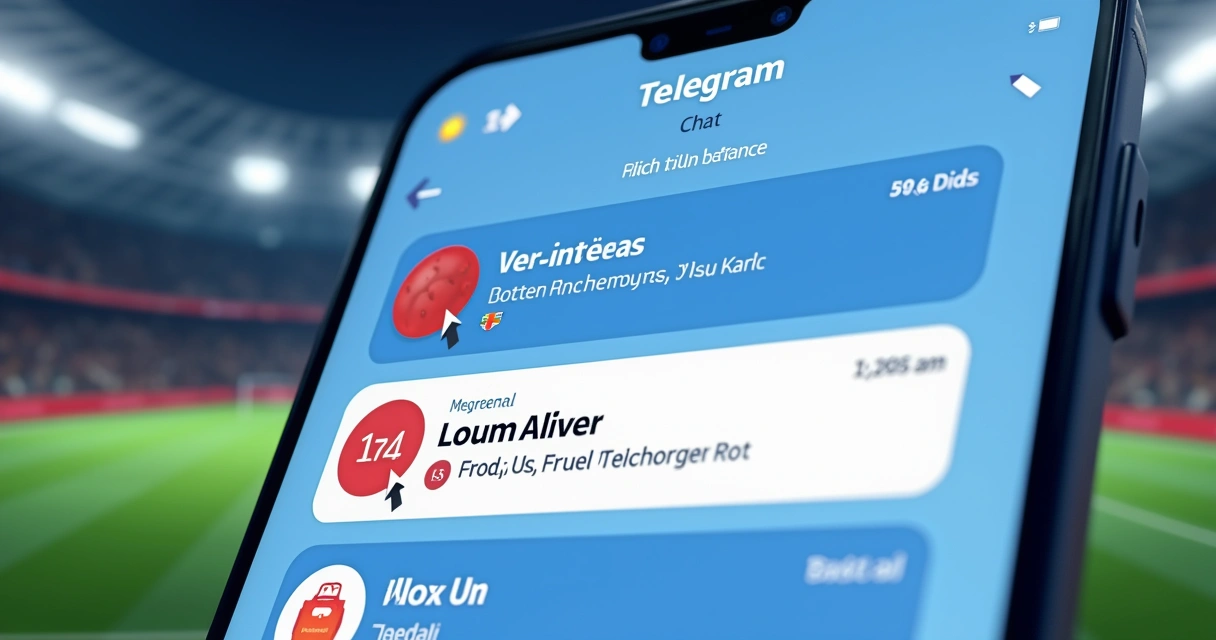 Mensagem de alerta de futebol em grupo do Telegram 