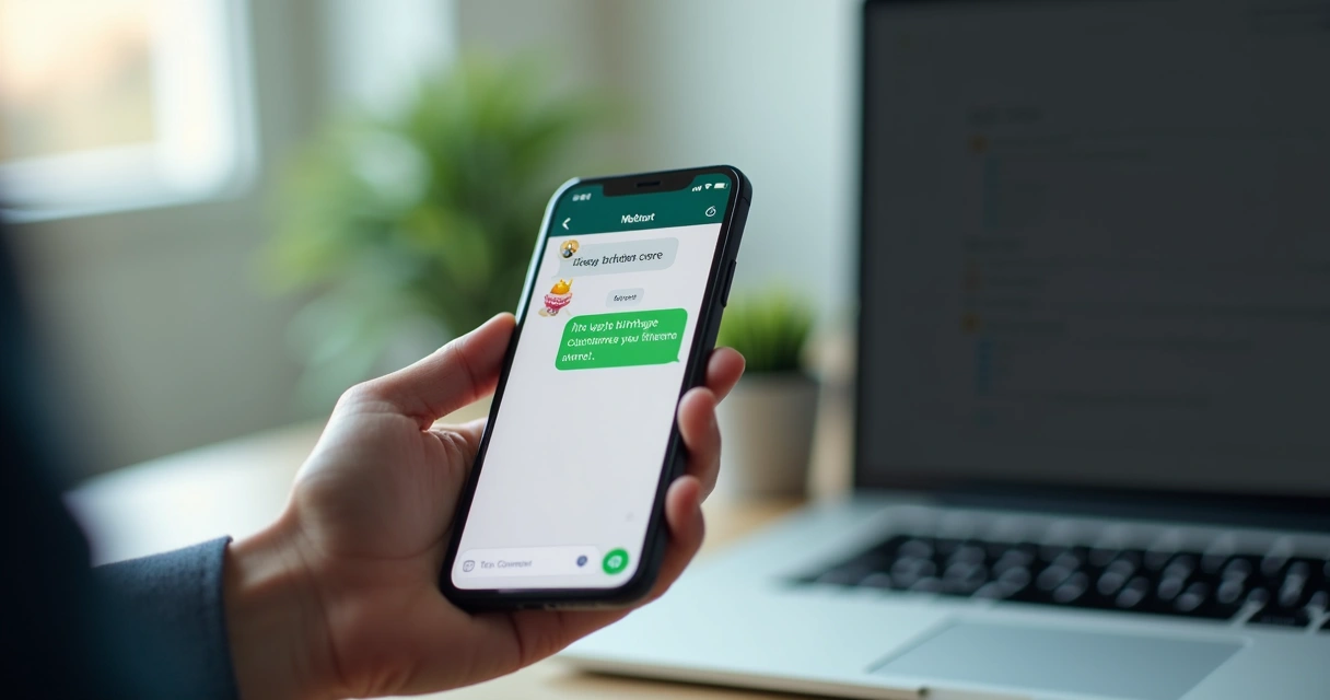 Tela de WhatsApp mostrando mensagem de aniversário personalizada.