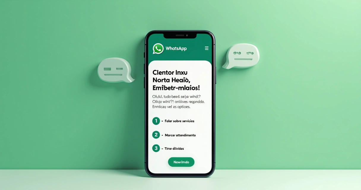 Mensagem simpática de boas-vindas para cliente recebida no WhatsApp