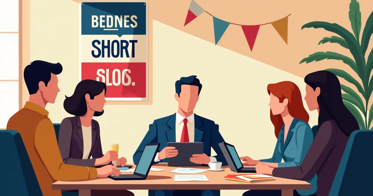 Cartaz de campanha com frases destacadas e pessoas reunidas discutindo 