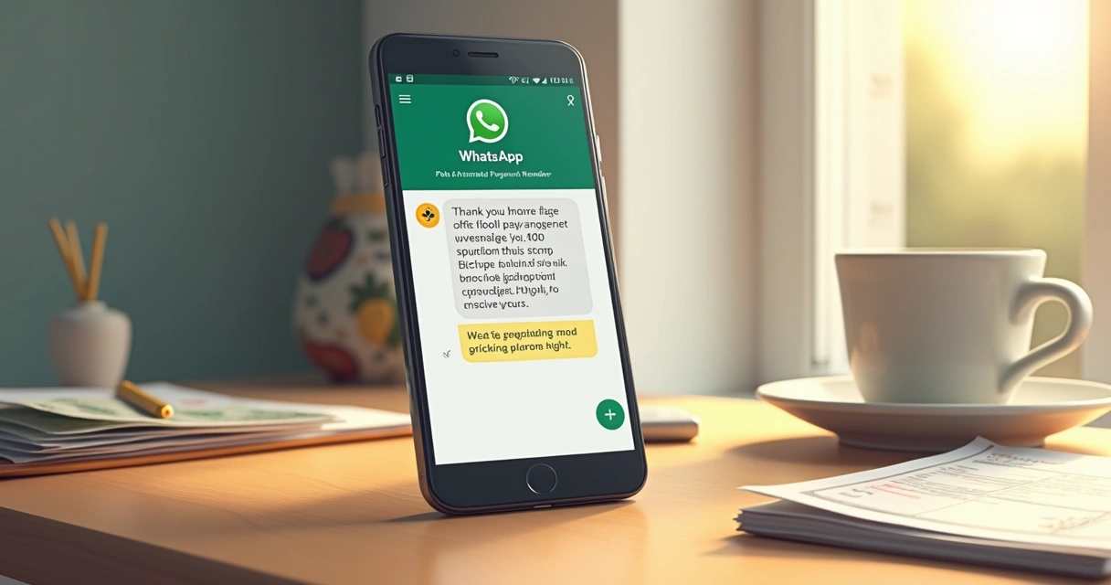 Exemplo de mensagem de cobrança automática enviada pelo WhatsApp