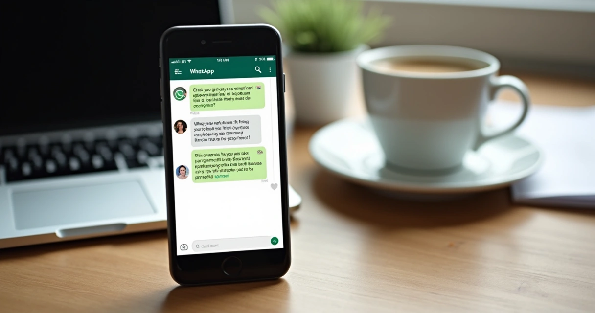 Celular mostrando mensagem de cobrança WhatsApp de empresa para cliente 