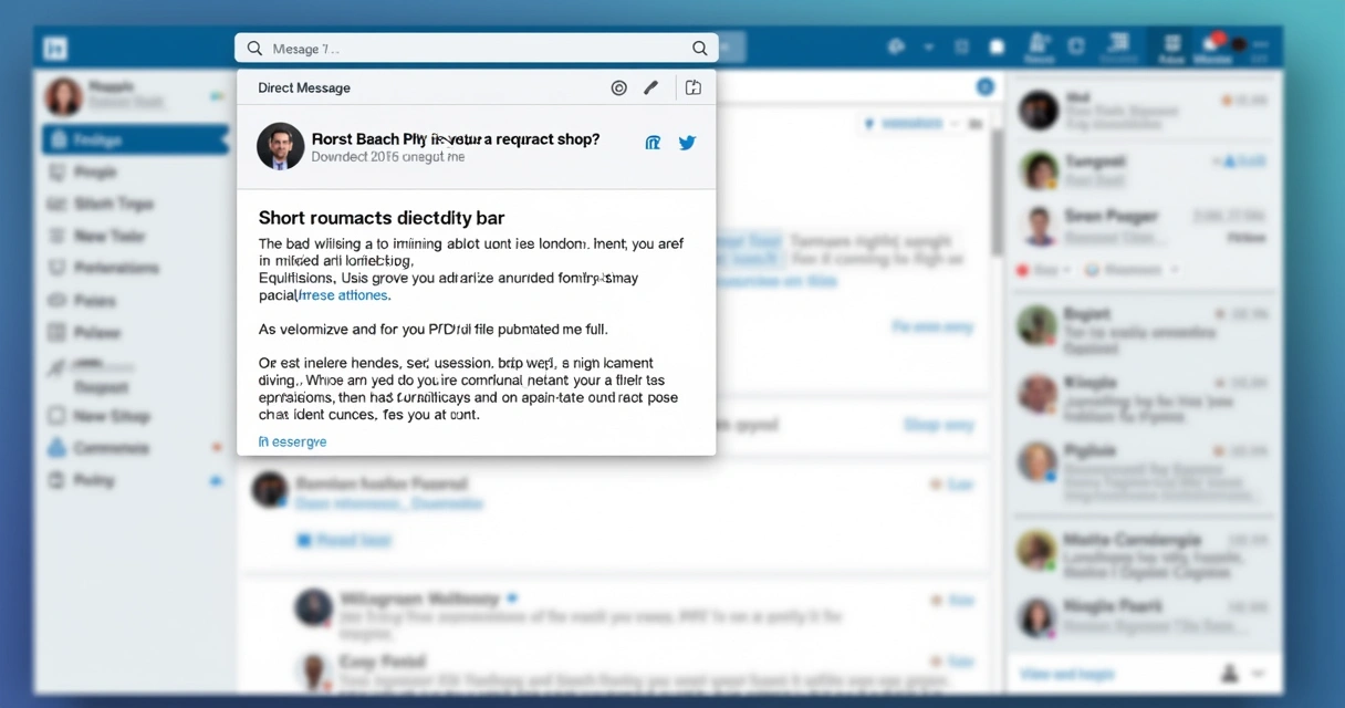 Mensagem direta automática no LinkedIn enviando material 
