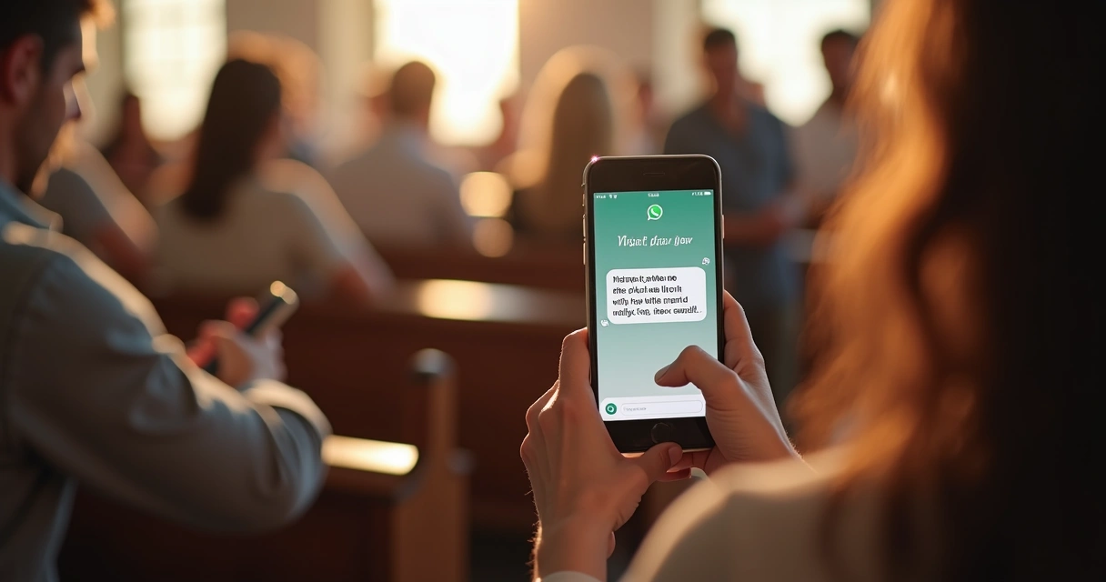 Igreja enviando mensagens personalizadas em grupo no WhatsApp 