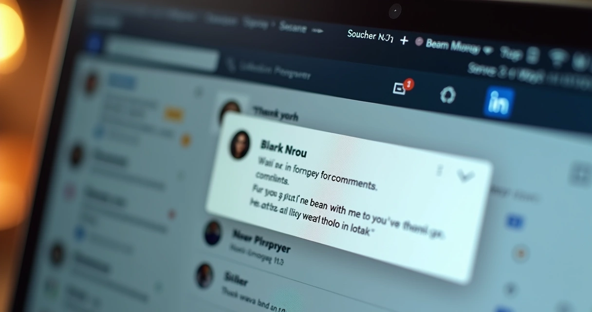 Exemplo de mensagem direta humanizada no LinkedIn, exibida em interface limpa 