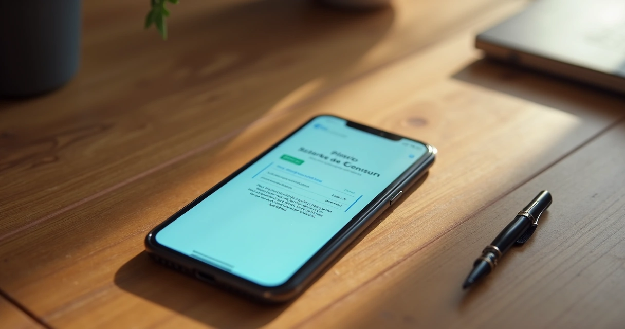 Celular exibindo lembrete automático de consulta 