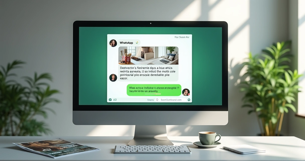 Tela de envio de mensagem promocional com botões interativos no WhatsApp 