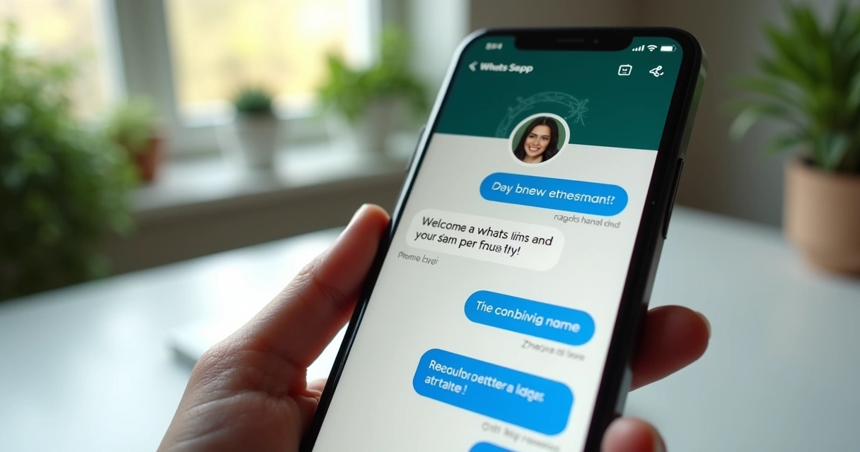 WhatsApp com mensagem personalizada de boas-vindas mostrando nome do cliente