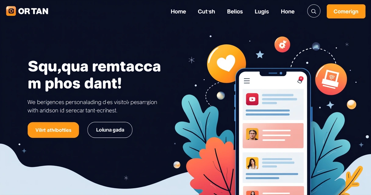 Página de landing page mostrando mensagem personalizada para diferentes origens de tráfego 