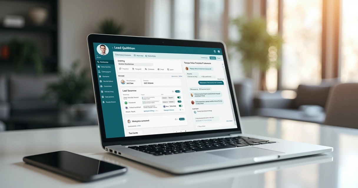 Tela com mensagem personalizada para lead em painel de atendimento