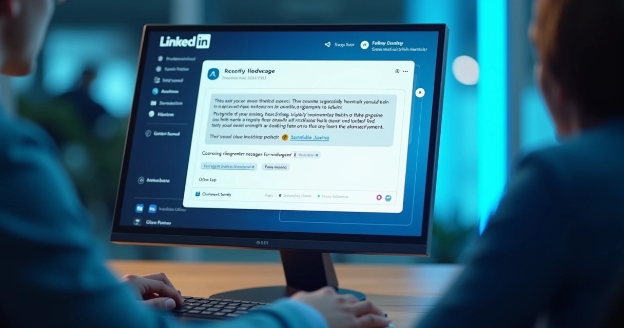 Mensagem no LinkedIn destacando personalização em follow-up