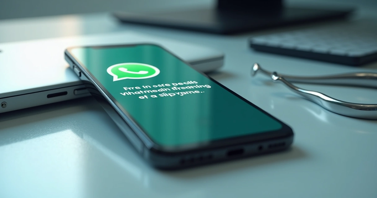 Tela de celular exibindo mensagem de WhatsApp personalizada para paciente inativo 