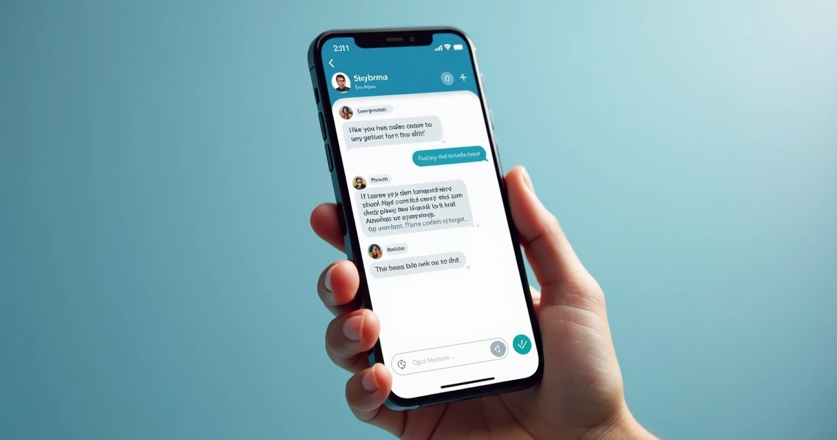 Tela de smartphone com mensagem personalizada de venda para cliente 