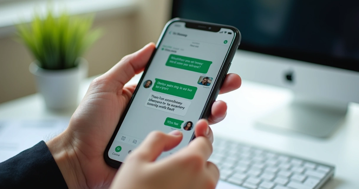 Mensagem personalizada de WhatsApp sendo enviada a um cliente 
