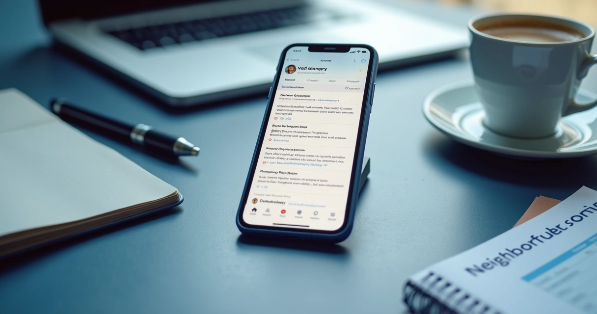 Celular exibindo mensagens segmentadas de campanha política 