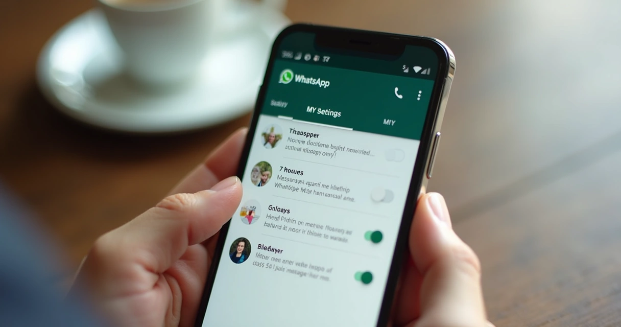 Configurações de mensagens temporárias do WhatsApp em um celular