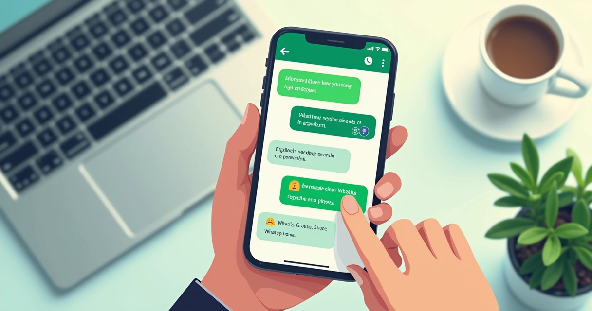 Conversa automática no WhatsApp em smartphone 