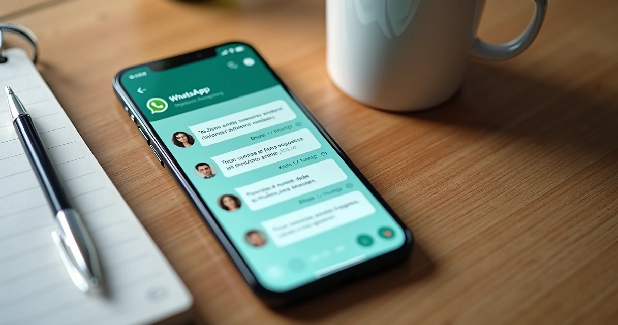 Tela de celular com conversa de atendimento pós-venda no WhatsApp 