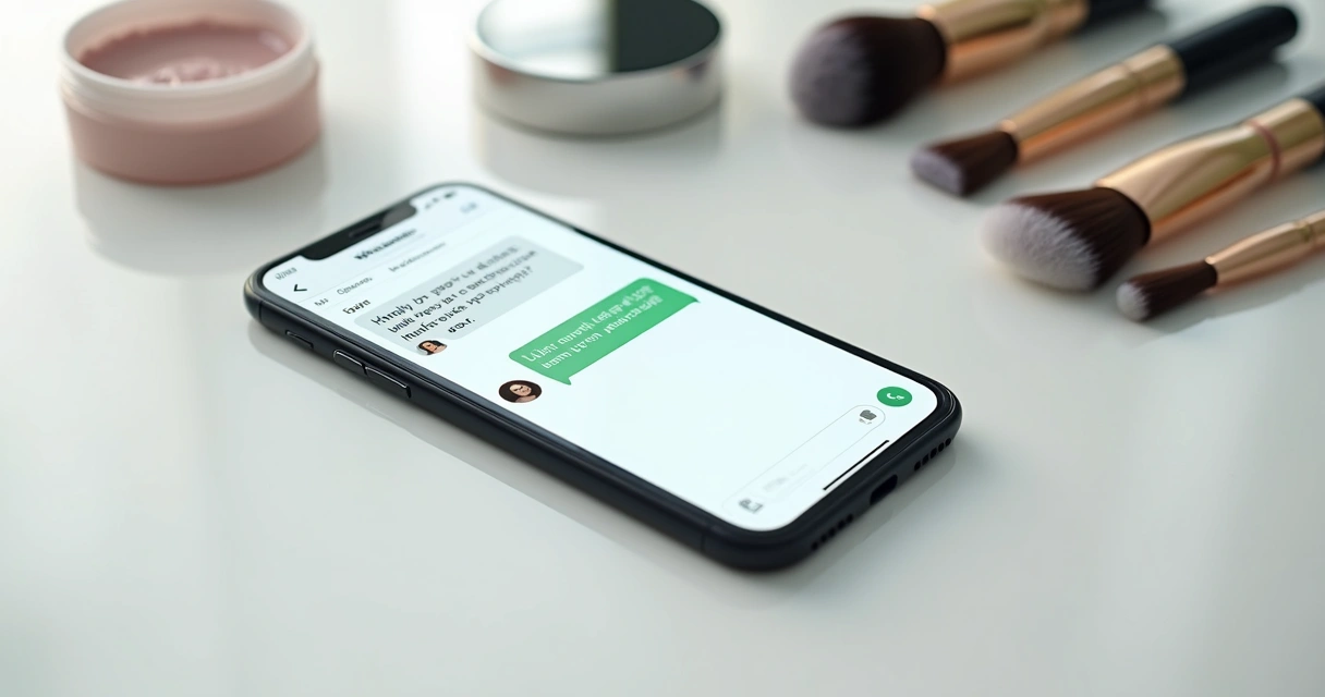Mensagem de WhatsApp personalizada de clínica de estética para cliente 