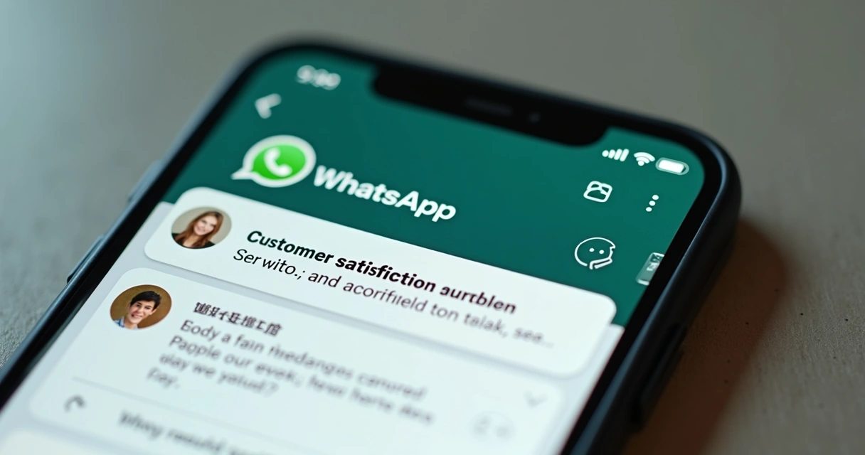 Mensagem de WhatsApp de pesquisa de satisfação 