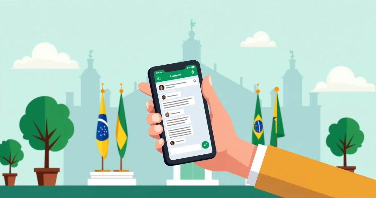 Envio de mensagem via WhatsApp em ambiente parlamentar